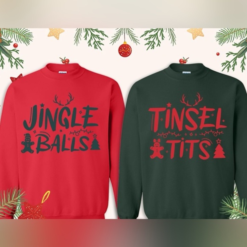 JINGLE BALLS TINSEL T ITS t shirt
